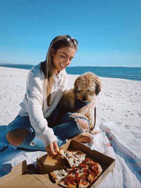 Dog Picnic, A Dogs Purpose, Coastal Grandmother, Doodle Dog, Summer Mood, People Eating, Dog Beach, Instagram Pose, Dog Eating