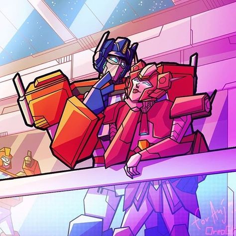 Optimus Prime Elita One, Transformers Arcee Fan Art, Transformers Optimus Prime X Elita One, Optimus And Elita One, Optimus X Elita One Fanart, Elita One X Optimus Prime, Optimus Prime And Elita One, Optimus X Elita One, Optimus Prime X Elita One