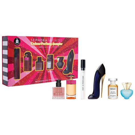 Holiday Deluxe Mini Sampler Set - Sephora Favorites | Sephora Sephora Fragrance, Sephora Store, Sephora Holiday, Coconut Perfume, Minnie Mouse Toys, Versace Perfume, Mini Fragrance, Sephora Favorites, Travel Size Perfume