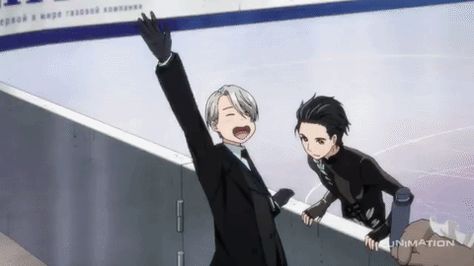 Ice Gif, Best Animes To Watch, Yuri On Ice Comic, Katsuki Yuri, Animes Emo, Viktor Nikiforov, Yuuri Katsuki, Victor Nikiforov, Yuri Katsuki