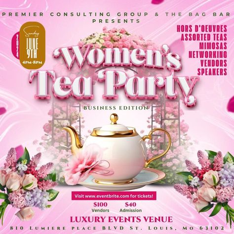 Designing My Business Cards For Paige Brielle Event This Weekend ! 🥰 Tickets Are Still Available. Click The 🔗 In The comments To Get Yours 💃🏽🌸❤️ Luxury Tea Party, Women Empowerment Event, Masterclass Flyer, Womens Retreat Themes, Brunch Flyer, Tea Etiquette, Brunch Event, Luxury Tea, Makeup Business