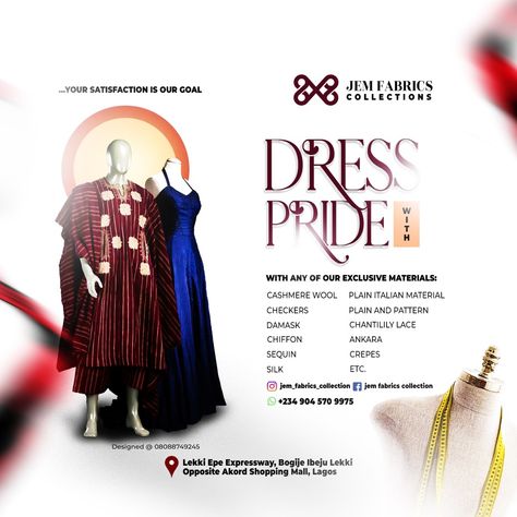 Dress Flyer Design, Tailor Poster Graphic Design, Dress Poster Design, Clothing Flyer Design, Graphic Design Inspiration Poster, Graphic Design Letters, Fashion Poster Design, Banner Design Inspiration, Graphic Design Brochure