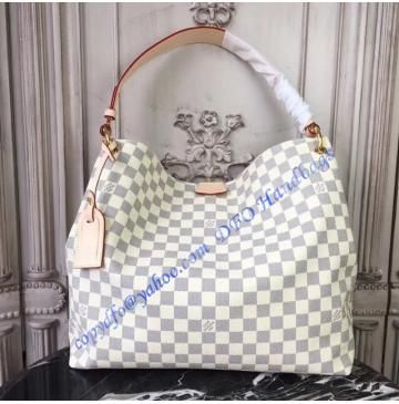 Louis Vuitton Damier Azur Graceful MM N42233 Louis Vuitton Graceful Mm, Louis Vuitton Graceful, Lv Inspired, Estate Engagement Ring, Replica Louis Vuitton, Jeans For Girls, Shoes For Summer, Trendy Bags, Fashion Tote Bag