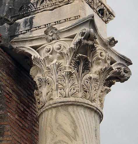 Corinthian Order, The Corinthian, Corinthian Capital, Architectural Orders, Green Veins, Classical Furniture, Greek Temple, Classical Period, Marble Columns