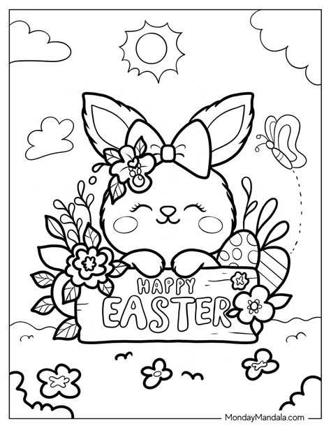 300 Easter Coloring Pages (Free PDF Printables) Spring Colouring, Rabbit Headband, Easter Egg Template, Egg Template, Bunny Templates, Headband Crafts, Easter Coloring, Spring Coloring Pages, Easter Coloring Pages