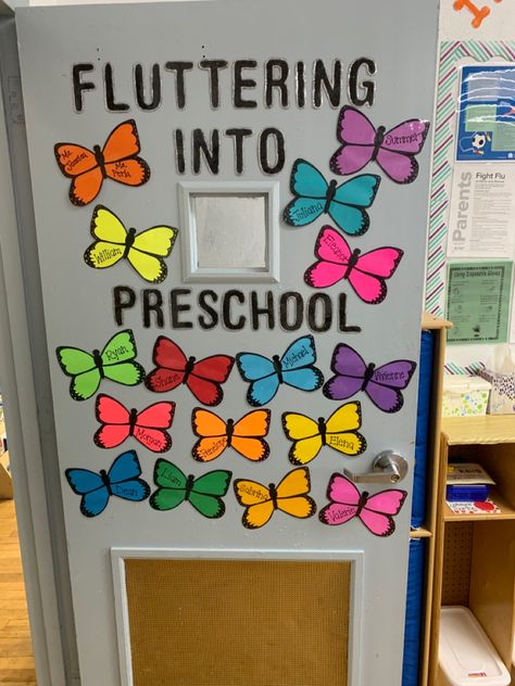 Butterfly Preschool Classroom Decor, Classroom Decor Butterflies, Butterfly Theme Bulletin Board, Butterfly Display Classroom, Butterfly Classroom Theme Bulletin Boards, Butterfly Themed Classroom Ideas, Butterfly Classroom Door Ideas, Butterfly Birthday Board For Classroom, Butterfly Themed Bulletin Boards