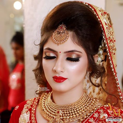 Image may contain: 1 person, closeup Bridal Hairstyle Indian Wedding, Indian Wedding Makeup, Indian Bride Makeup, Bengali Bridal Makeup, Face Details, Hd Makeup, Pakistani Bridal Makeup, Indian Wedding Bride, Bridal Makeup Images