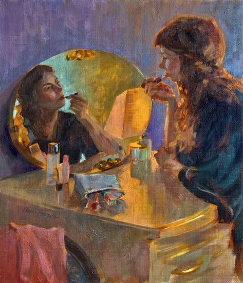 Elena Morozova, See Painting, Reflection Art, Gold Painting, Leaf Painting, Mirror Painting, Wow Art, What Do You See, 3d Texture