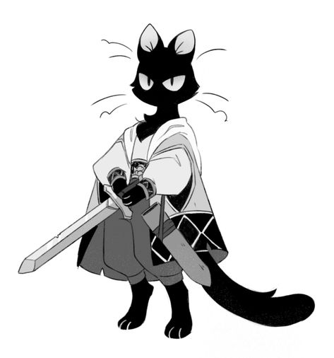 airinn🍓store open! on Twitter: "the squire, merion https://t.co/8EH8sRu8HH" / Twitter Cat Dnd Character, Anthro Cat Character Design, Cat People Character Design, Dnd Jester, Black Cat Character Design, Cat Jester, Oc Ideas Character Design Inspiration, Cat Character Design, Dnd Cat