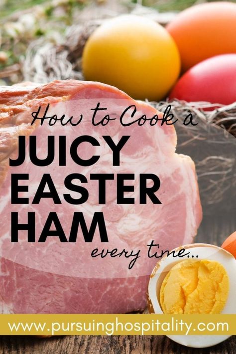 Bone In Easter Ham, How To Cook A Whole Ham, How To Cook A Ham, Best Easter Ham, Honey Baked Ham Glaze, Baked Easter Ham, Easter Ham Dinner, Ham Cooking Time, Easter Ham Glaze