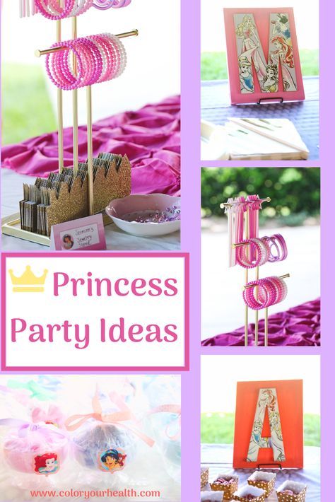 My Colorful Life: Episode 06 Easy Diy Princess Party Decorations, Diy Princess Party Ideas, At Home Princess Birthday Party, Royal Fiveness Birthday Party Decor, Princess Pool Birthday Party, Princess 6th Birthday Party, Princess Birthday Party Ideas Diy, Her Royal Threeness Birthday, Princess Birthday Party Diy