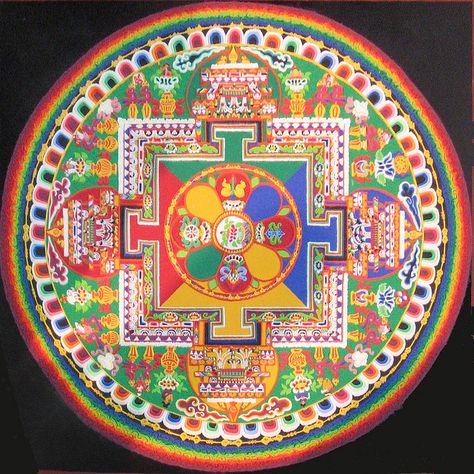 Holistic Living: Visualization Using Mandalas - Peaceful Dumpling Tibetan Sand Mandala, Sand Mandala, What Is A Mandala, Tibetan Thanka, Buddhism Beliefs, Tibetan Mandala, Tibetan Monk, Mandala Art Therapy, Sri Yantra