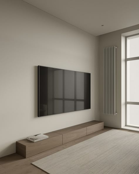 Minimal Tv Room, Modern Tv Stand Living Rooms, Brick Living Room, Modern Apartment Living Room, Living Room Tv Unit Designs, Living Room Design Inspiration, Tv Wall Design, Minimalist Interior Design, Home Design Living Room