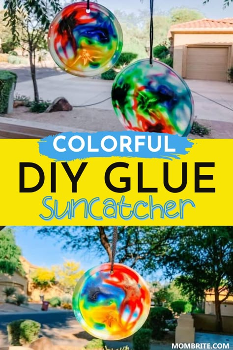 Glue Suncatcher, Making Slime, Diy Glue, Suncatcher Craft, Camp Crafts, Vbs Crafts, Fun Crafts To Do, Fun Arts And Crafts, Daycare Crafts