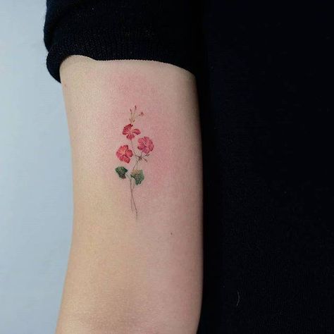 Geranium Geranium Flower Tattoo, Flower Drawing Tattoo, Geranium Tattoo, Flower Tattoo Stencil, Flower Tattoo Stencils, Explore Tattoo, Geranium Flower, Red Geraniums, Drawing Tattoo