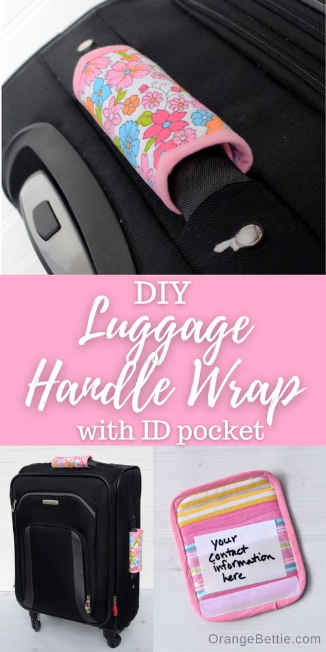 Sewing Travel Accessories, Luggage Tags Diy, Diy Travel Accessories, Patchwork Quilting Designs, Luggage Handle Wrap, Selling Crafts, Diy Luggage, Suitcase Handle, Beginner Sewing Projects Easy