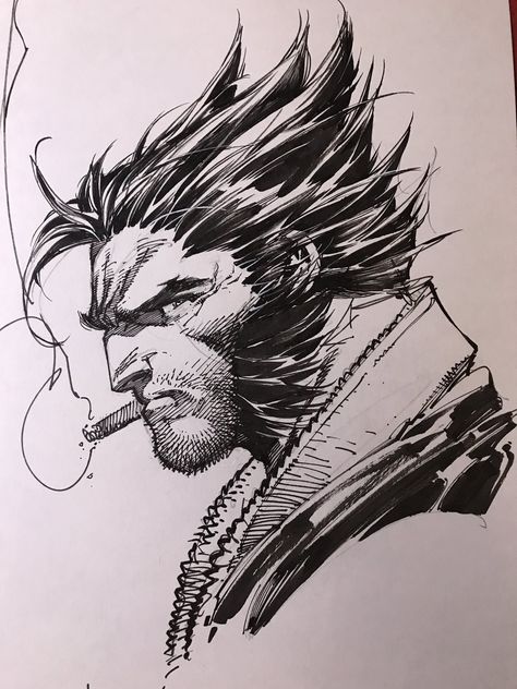 Wolverine sketch by Jim Lee Wolverine Comic Art, Lobo Dc, Wolverine Artwork, Jim Lee Art, Comic Art Sketch, James Howlett, Xmen Art, Wolverine Comic, Wolverine Art