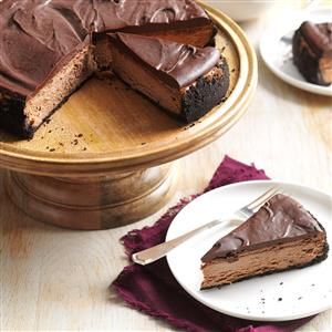 Chocolate Truffle Cheesecake Recipe -If you delight in the taste of chocolate, then this is the cheesecake for you. Every creamy bite melts in your mouth. It's so impressive yet not difficult to prepare-I whip up this dessert each time I want a yummy treat for my family, friends or co-workers. Chocolate Truffle Cheesecake Recipe, Truffle Cheesecake, White Chocolate Cheesecake, Baking Cocoa, Taste Of Home Recipes, Chocolate Truffle, Chocolate Wafers, Chocolate Topping, Springform Pan