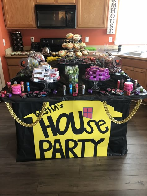 House Party Pajama Jam Ideas, Kickback Decorations Party Ideas, Early 90s Theme Party, House Party 2 Pajama Jam, 90s Hip Hop Party Decorations Diy, House Party Pajama Jam Theme, 36th Bday Party Ideas, Born In The 80s Grew Up In The 90s Party, House Party 90s Theme