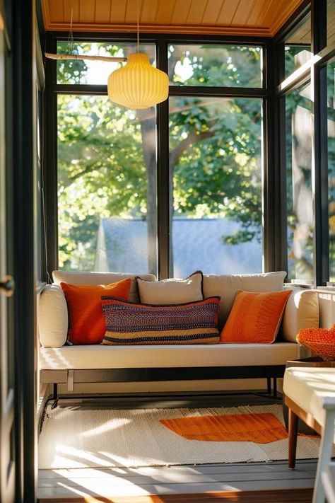 Budget-Friendly Enclosed Porch Makeover Tips Enclosed Porch Window Treatments, Closing In Screened In Porch, Enclosed Porch Makeover, Enclosed Porch Ideas Front Entry, Enclosed Porch Ideas, Small Enclosed Porch, Enclosed Patio Ideas, Enclosed Front Porch, Enclosed Front Porches