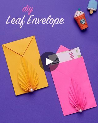 Money Envelopes Diy, Envelope For Money, Leaf Envelope, Envelope Money, Envelope Making, Envelope Gift, Money Envelope, Diy Envelope, Diy Money