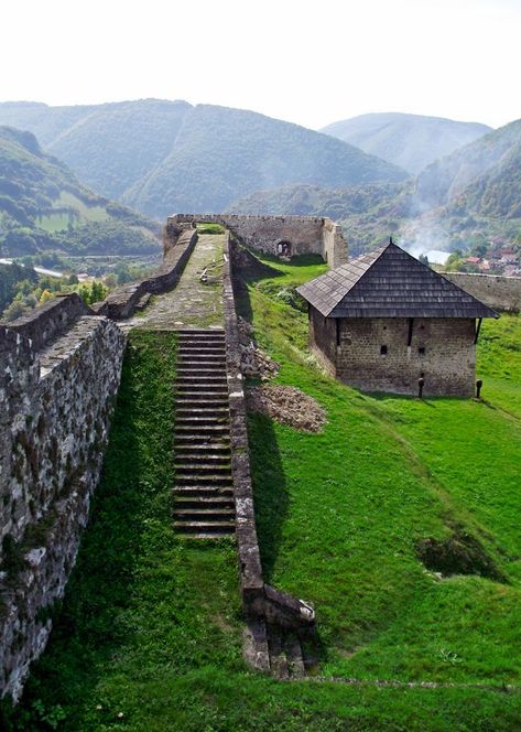 Citadel Wall, Jajce, Bosnia and Herzegovina. Walled city of Jajce was the medieval fortified capital of the Bosnian Kingdom, with long defensive walls and a large citadel. (V) Jajce Bosnia, Sarajevo Bosnia, Balkan Peninsula, Castle Wall, Walled City, Southern Europe, Macedonia, Nature Travel, Albania