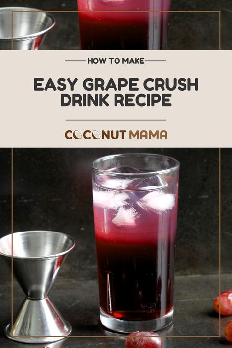 This Grape Crush drink has a kick of tartness, a kiss of sweetness, and a hint of tang. It’s a vodka drink that defines “well balanced,” “refreshing,” and “lip smacking!” Crush Drink, Grape Crush, Apple Benefits, Baking With Coconut Flour, Mama Recipe, Blueberry Bushes, Vodka Drinks, Grape Juice, Big Meals