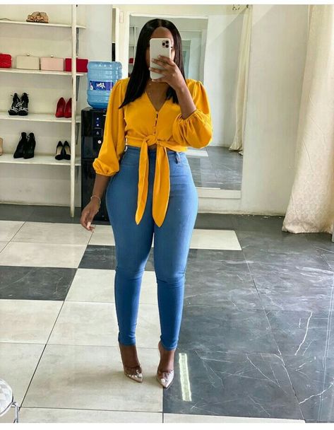 Jean Trousers, Cute Outfits With Jeans, Stylish Work Attire, Classy Dress Outfits, Classy Work Outfits, Classy Casual Outfits, Classy Casual, Latest African Fashion Dresses, Fashion Mistakes