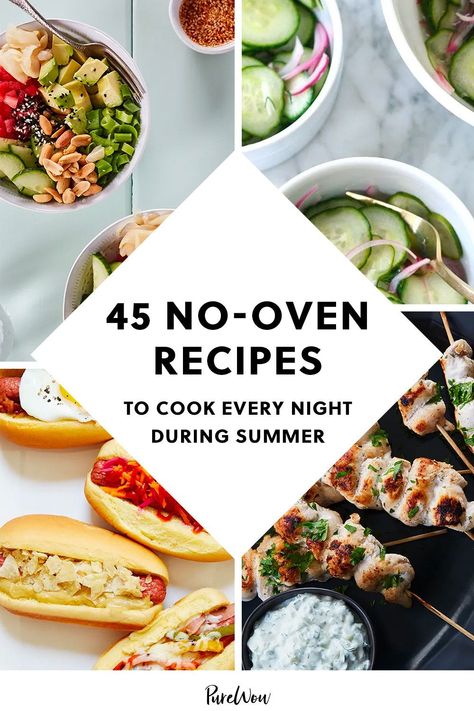 Easy Dinner No Oven, No Stove Recipes, No Stove Or Oven Meals, No Stove Meals, Dinner Recipes Oven, Easy No Cook Meals, No Oven Recipes, Top Dinner Recipes, Healthy Summer Dinner Recipes