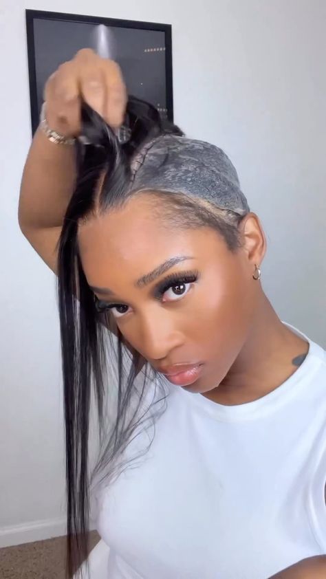 HD lace, 13x6 Half Lace Wig & Bundles | 🫶🏾Kim K lace closure middle part install! Quick-weave straight bundles w/layers haircut, she’s so adorable!🥰Soft human hair who loves?💕... | Instagram Bob Quick Weave With Closure, Closure Bob Quick Weave Middle Part, Middle Part Quick Weave With Leave Out Straight, 2x6 Closure Sew In Middle Part, Bob Quick Weave Hairstyles No Leave Out, Middle Part Closure Quick Weave, Quick Weave Closure Hairstyles, Quick Weave On Short Hair, Middle Part Closure Bob