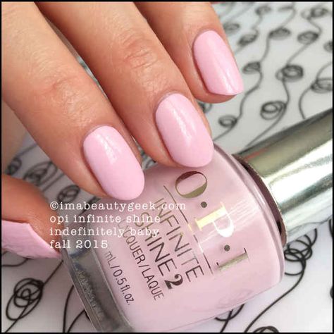 OPI Infinite Shine Fall 2015 - OPI Indefinitely Baby Pink Nails Opi, Opi Nail Colors, Baby Pink Nails, Pretty Nail Colors, Opi Infinite Shine, Vibrant Nails, Pink Nail Polish, Pink Nail, Opi Nails