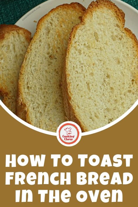 Here, we’ll show you how to toast French bread in the oven. Sliced French Bread Recipe Ideas, French Bread Toasted In Oven, How To Serve French Bread, Toasting Baguette In Oven, Toasted French Bread Slices, Sliced French Bread Ideas, How To Toast Bread In Oven, Recipes Using French Bread, Toast Bread In Oven