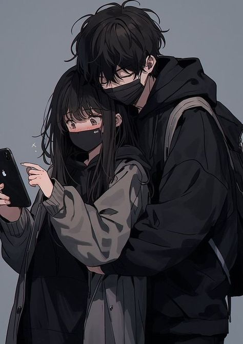 Boyfriend Anime Aesthetic, Anime Friends Wallpaper, Romantic Anime Couples Manga, Boy Pfp Aesthetic, Couple Picture Anime, Cute Anime Couple, Anime Couple, Cute Pfp, Cute Chibi Couple