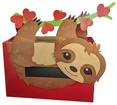 Decorating Mailbox Kits| Valentine Box Ideas | Where to buy Valentine's Boxes | Cheap Valentine Boxes | MomJunky.com Diy Sloth, Sloth Valentine, Robot Card, Valentine Box Ideas, Girls Valentines Boxes, Diy Valentines Box, Valentine Boxes For School, Kids Valentine Boxes, Valentines Day Cards Diy