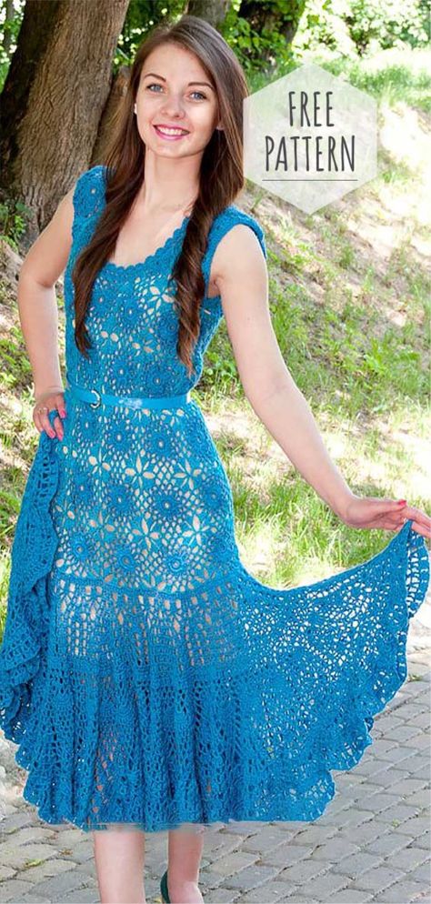 Crochet Blue Dress Free Pattern Crochet Ball Gown Dress, Irish Crochet Dress Pattern Free, Maternity Crochet Patterns Free, Crochet Gown Pattern Free, Crochet Wedding Dress Pattern Free Gowns, Lace Crochet Dress Pattern, Crochet Dress Pattern Free Women Plus Size, Crochet Lace Dress Pattern Free, Free Crochet Dress Patterns For Women