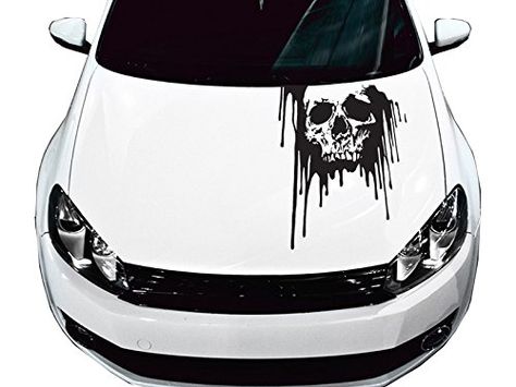 AmazonSmile: Universal Bloody Skull Truck or Car Hood Graphics Decal (Sk1418) 23"x35" FGD Brand: Automotive 4 Door Trucks, Car Sticker Ideas, Car Bonnet, Skull Decal, Car Sticker Design, Car Wrap Design, Types Of Vehicle, Super Luxury Cars, Honda Fit