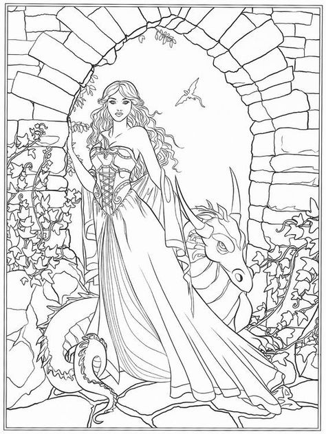 Selina Fenech's holiday book, "Gothic - Dark Fantasy" (Amazon Affiliate link to support more illustrated pages!) #adultcoloring #coloringpages #stressrelief #mindfulness #creativity #arttherapy #coloringbooks Simple Animal Coloring Pages, Disney Adult Coloring Books, Coloring Pages For Adults Unique, Fantasy Coloring Pages For Adults, Line Art Coloring Pages, Coloring Pages Easter, Cute Animal Coloring Pages, Zoo Animal Coloring Pages, Page Books