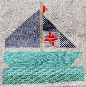 Happy Quilting: Smooth Sailing... this decided what I will do with the 2 Long Island license plate panels! Sailboat Baby Quilt, Boat Paper, Sailboat Quilt, Patch Work Quilt, Quilts For Men, Boat Quilt, Calendar Quilts, Tree Quilt Block, Quilts For Beginners