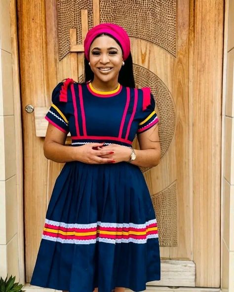 We design and sell all types of traditional attire according to your choice. Bring your own style and we also do it 0659585336 Pedi Dresses For Women, Sepedi Traditional Attire For Women, Makoti Outfits, Makoti Attire, Sepedi Traditional Attire, Black Appreciation, Pedi Traditional Attire, Sepedi Traditional Dresses, South African Traditional Dresses