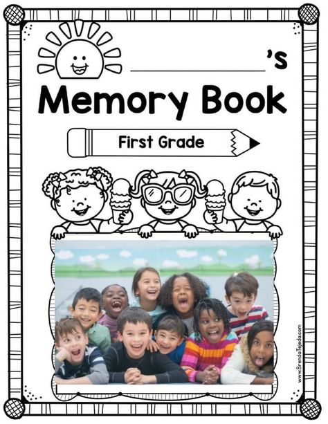 Pre K Memory Book Ideas, Student Memory Book, Class Memory Book, Memory Binder, Preschool Memory Book, Preschool Portfolio, Memory Book Cover, Memory Book Kindergarten, School Year Memories