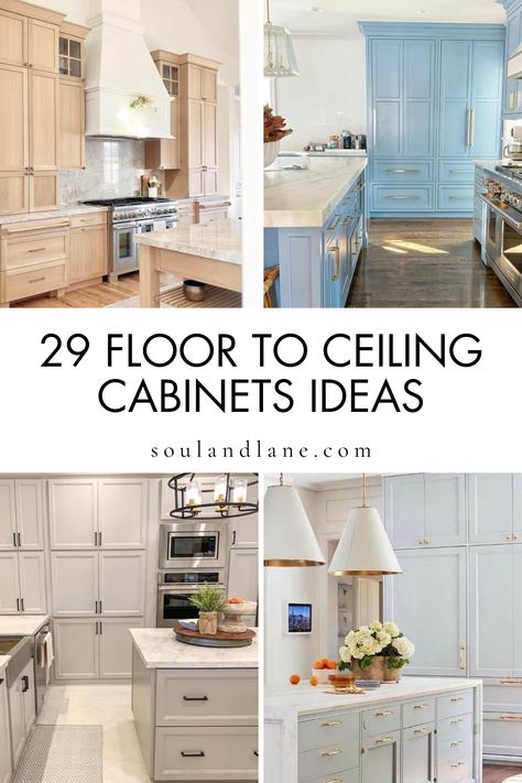 Elevate your home's storage and style with our guide to floor to ceiling cabinets. Perfect for any room lacking in space or organization, these towering pieces offer a sleek, uninterrupted look while maximizing storage potential. Imagine the elegance of seamless cabinetry in your kitchen, living room, or bathroom, providing ample space for everything from dishes and pantry items to books and linens. Dive into the world of endless storage possibilities and give your space the luxurious, clutter-f Building Cabinets Above Kitchen Cabinets, Kitchen Cabinet Floor To Ceiling, Cabinets That Go To The Ceiling, Kitchen Cabinets That Dont Go To The Ceiling, Bathroom Floor To Ceiling Cabinet, Vaulted Ceiling Cabinets, Wall Of Kitchen Cabinets Full, 9 Ft Ceiling Kitchen Cabinets, Ceiling High Kitchen Cabinets