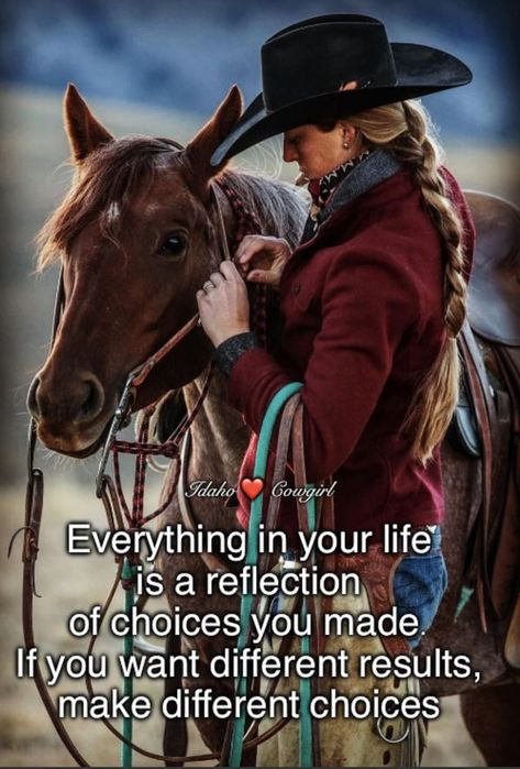 Cowboy Quotes | From the Idaho ❤️ Cowgirl | Facebook Cowboy Wisdom Quotes, Cowgirl Quotes Funny, Country Women Quotes, Equine Quotes, Cowgirl Quote, Angus Cattle, Western Quotes, Cowboy Quotes, Cowgirl Quotes