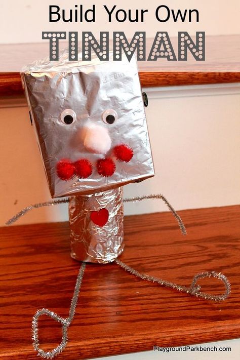 Big M's fascination with the Wizard of Oz continues... today she asked to build a Tinman! Wizard Of Oz Crafts For Kids, Wizard Of Oz Crafts, Wizard Crafts, Homeschooling Uk, The Wonderful Wizard Of Oz, Special Education Resources, Tin Man, The Wizard Of Oz, Program Ideas