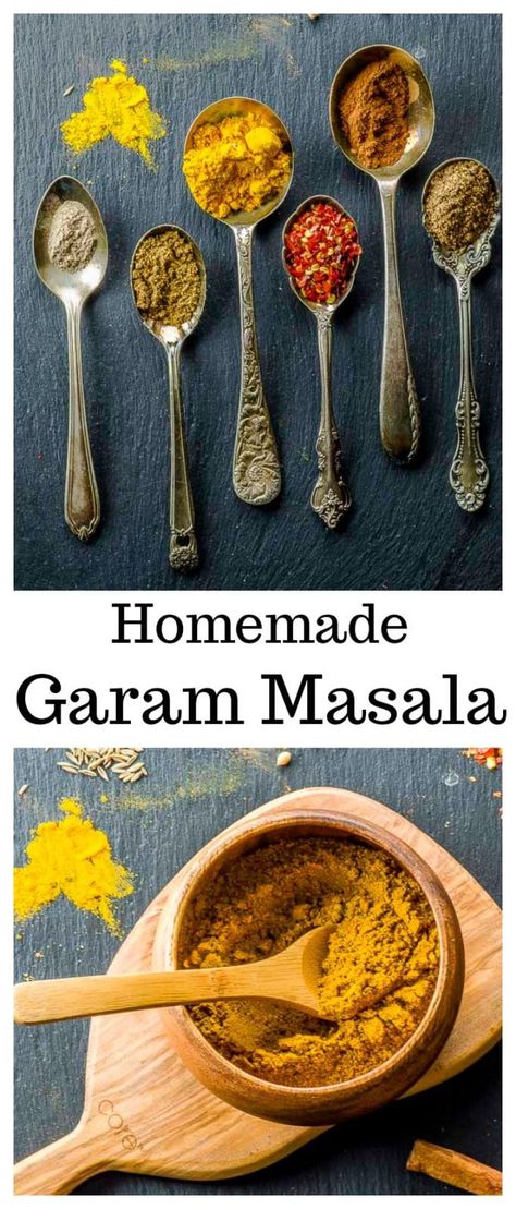 Homemade Garam Masala Curry Indian Recipes, Masala Spice Blend, Homemade Garam Masala, Garam Masala Spice, Kosher Food, Homemade Spice Mix, Curry Indian, Masala Spice, Spice Mix Recipes