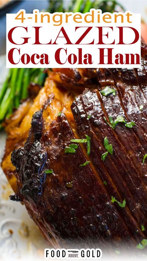 Coke Cola Ham, Coke Ham, Coca Cola Ham, Cola Ham, Recipes With Cooked Ham, Easy Ham Glaze, Ham Recipes Crockpot, Precooked Ham, Christmas Ham Recipes