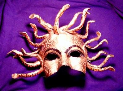 paper mache halloween masks | Recent Photos The Commons Getty Collection Galleries World Map App ... Medusa Mask, Snake Mask, Glue Recipe, Cup Of Water, Half Mask, Masks Masquerade, Boiling Water, Halloween Masks, Holiday Sales