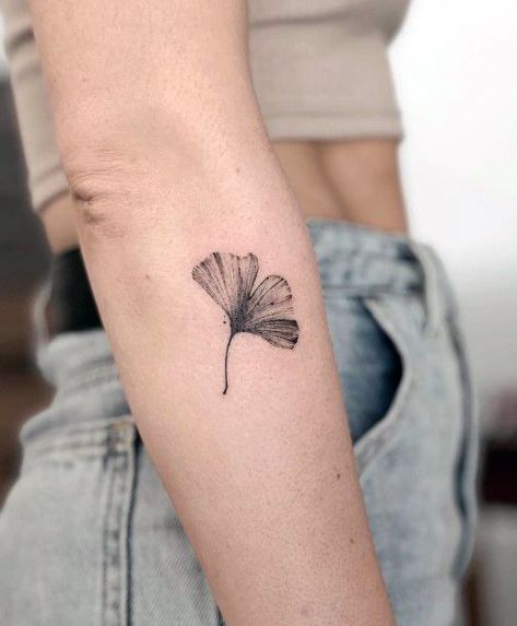 Leaf Tattoos For Women, Thistle Tattoo, Ginko Biloba, Gingko Leaves, Tie Dye Nails, Leaves Design, Ginkgo Leaf, Best Tattoo Designs, Tattoo Placement