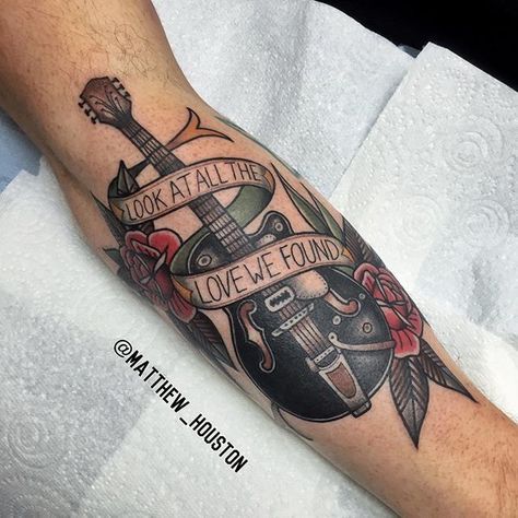 Gretsch guitar for Ben from the other day! Thanks bruv! #guitar #music #gretsch… Traditional Music Tattoo, Rockabilly Tattoos, Gretsch Guitar, Guitar Tattoo Design, Music Tattoo Sleeves, Rockabilly Tattoo, Rock Tattoo, Traditional Sleeve, Guitar Tattoo