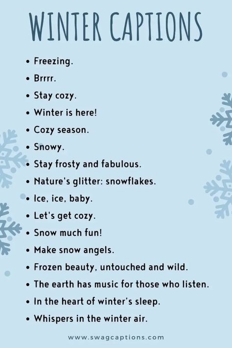 150+ Best Winter Instagram Captions For Every Cozy Snapshot Winter Title Ideas, Snow Day Captions Instagram, Snow Quotes Instagram, Winter Story Ideas, Snow Captions Instagram, Winter Captions For Instagram, Winter Captions, Winter Instagram Captions, Instagram Captions For Pictures