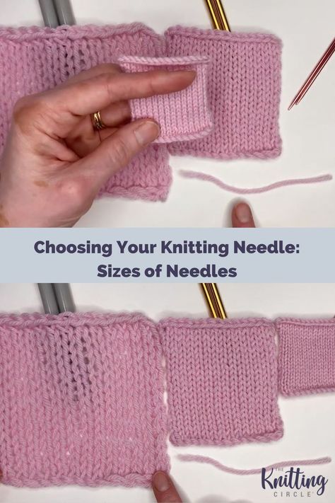 Needle Sizes For Knitting, How To Choose Knitting Needle Size, Knitting Needle Sizes, Knitting Needle Size Chart, Knitting Circle, Knitting Increase, Knitting Needle Size, Large Knitting Needles, Knit Techniques